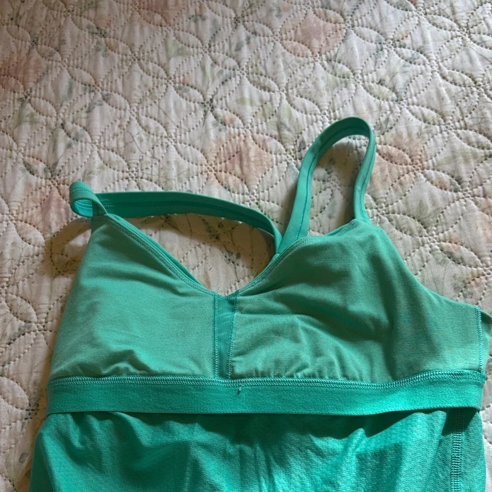 Lululemon Athletica Green Wrap Front Blouse